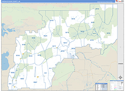 Yukon-Koyukuk Borough (County) Basic Wall Map